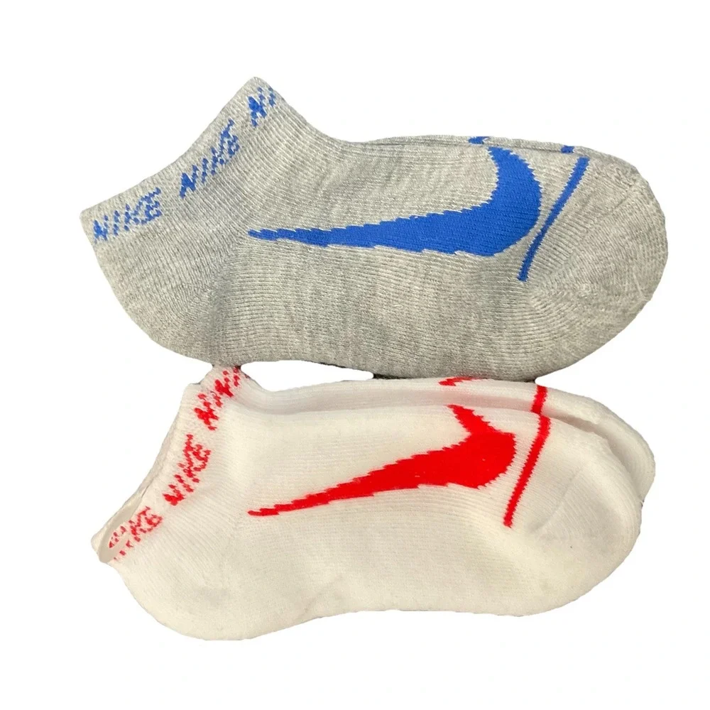 NIKE Boys' Kids‎ Young Athletes No Show Socks White /Gray